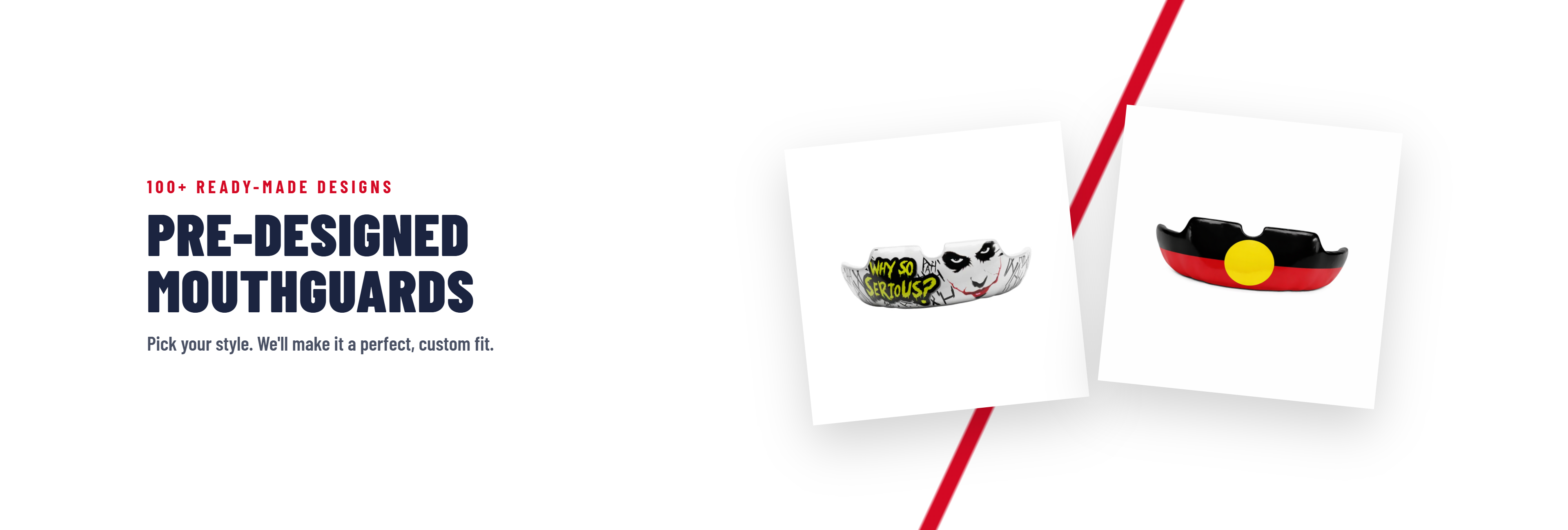 CHAMP Pre-Designed custom mouthguards — Pre-Designed, Nations Flag, Footy Favs and Single Colour ranges for footy and combat sports