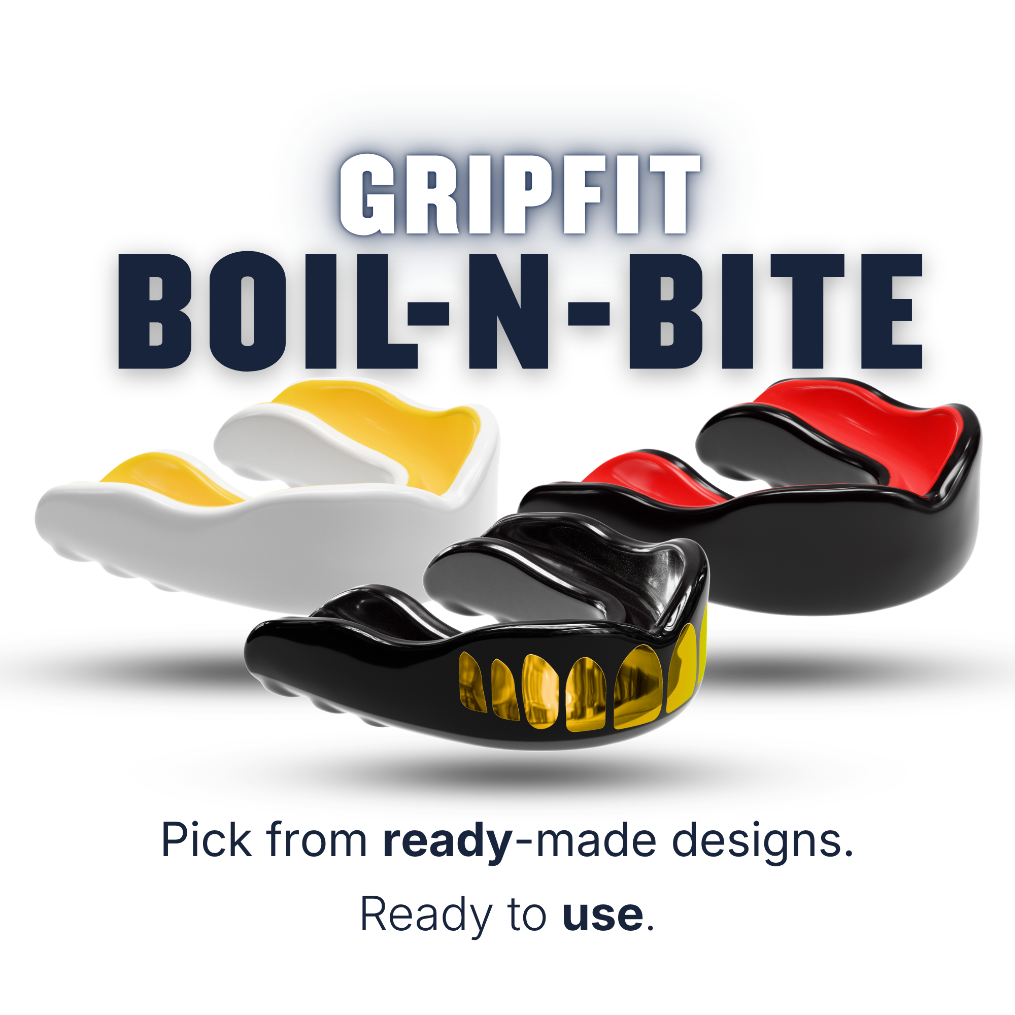 Shop GripFit Black – Boil & Bite Mouthguard | CHAMP