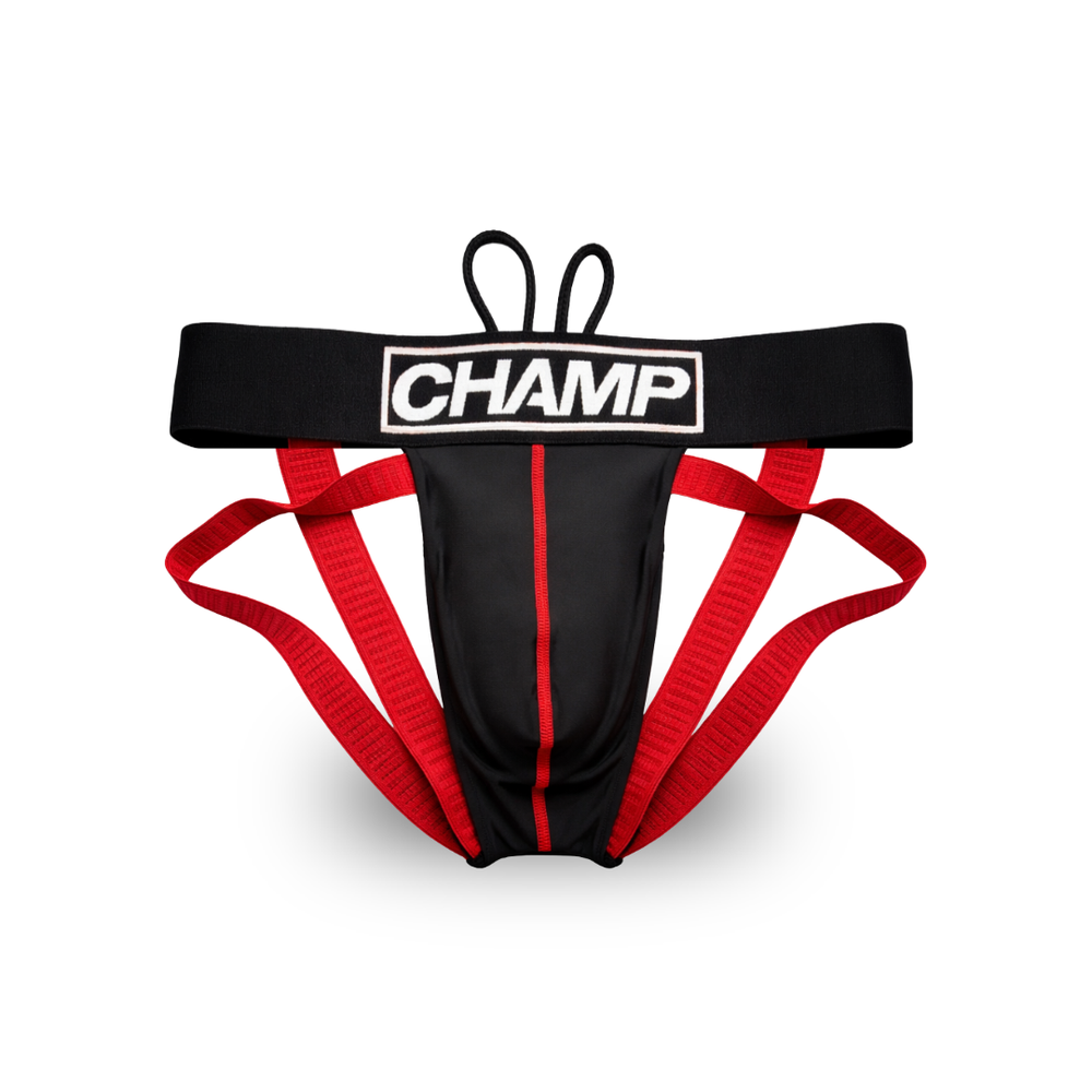 CHAMP Motion+ Jock, back view showing leg straps