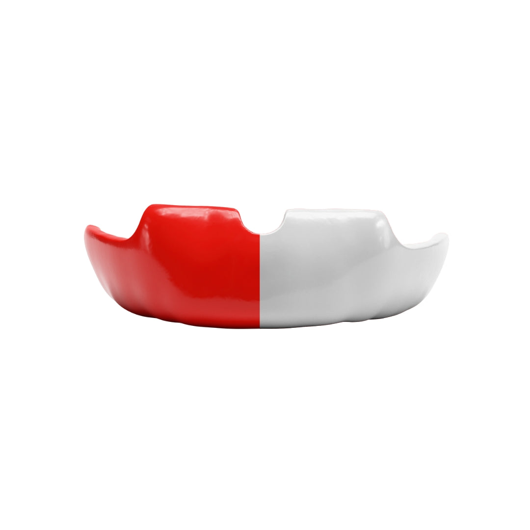 Red and White Heritage Design Mouthguard